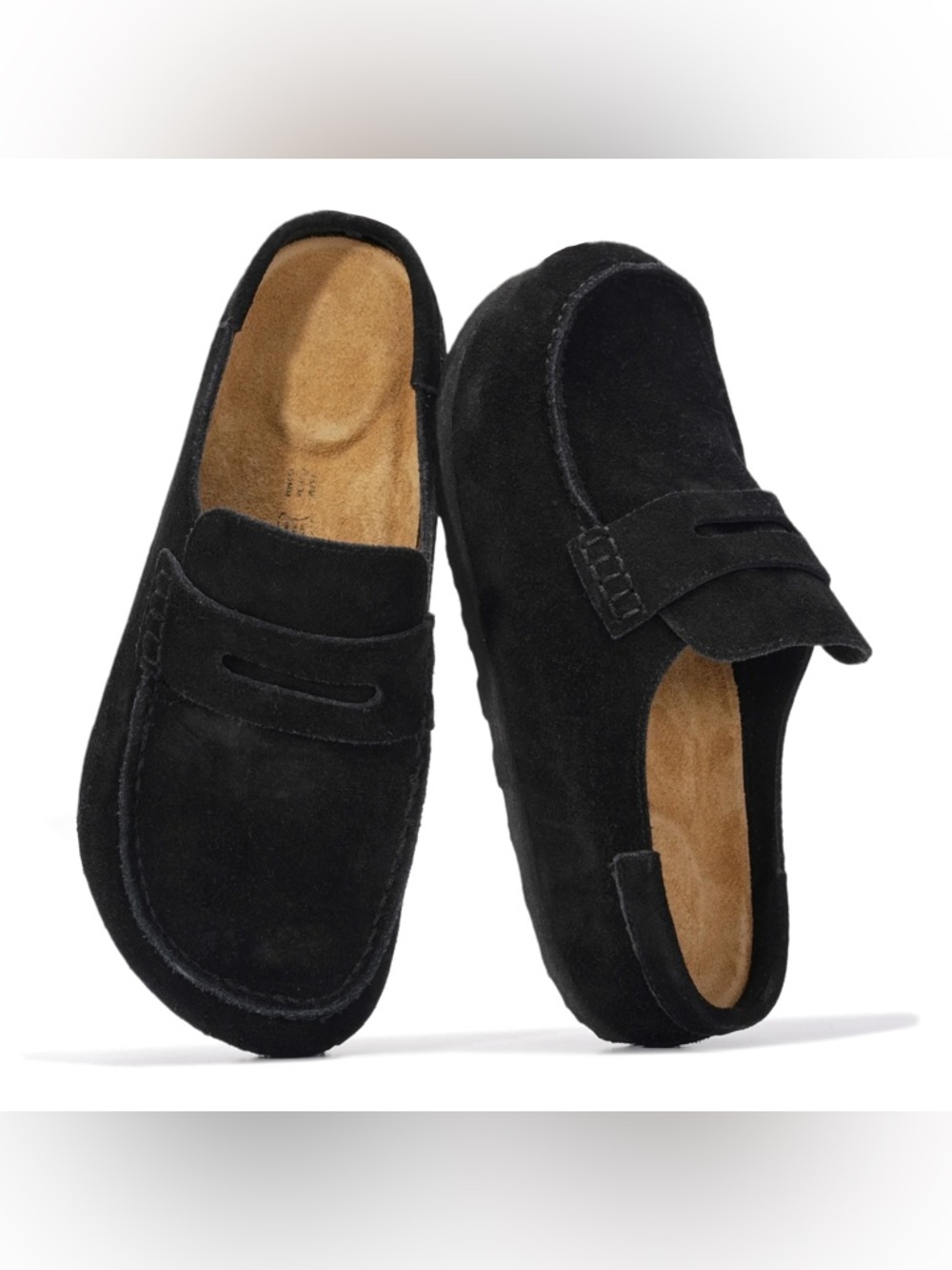 MAKE AN OFFER - PROJECT CLOUD Haven Black Suede Slip-On Penny Loafers